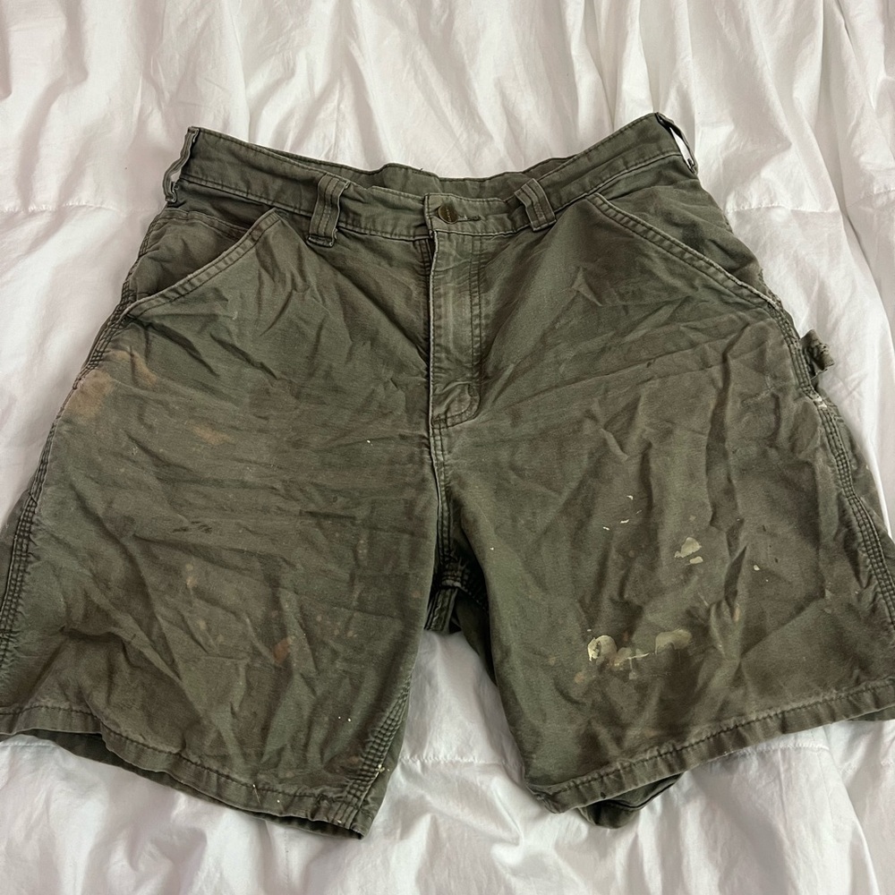 Carhartt Men's Dark Olive Cargo Shorts